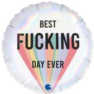 Best fucking day szülinapi fólia lufi - 46 cm