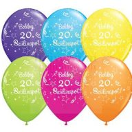 28 cm-es Boldog 20. születésnapot gumi Lufi  darabra