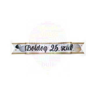   Boldog 25. Szülinapot Elegáns Léggömbös Parti Vállszalag