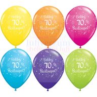 28 cm-es Boldog 70. születésnapot gumi Lufi  darabra