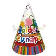 Boldog Névnapot Színes Parti Csákó - 6 db-os