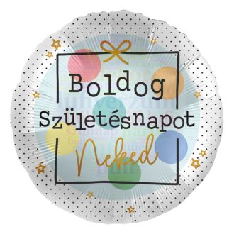   Boldog Születésnapot Neked Feliratú Színes Fólia Lufi 43 cm