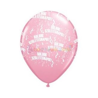 28 cm-es Boldog Születésnapot Pink Lufi  darabra