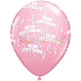 28 cm-es Boldog Születésnapot Pink Lufi  darabra
