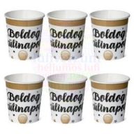   Boldog Szülinapot! Elegáns Léggömbös Parti Papír Pohár - 250 ml, 6 db-os