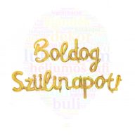 Boldog Születésnapot! - fólia lufi felirat arany