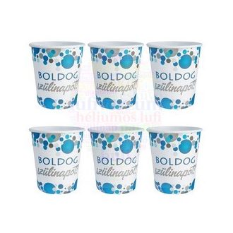   Boldog Szülinapot! Kék Pasztell Konfettis Parti Papír Pohár - 250 ml, 6 db-os