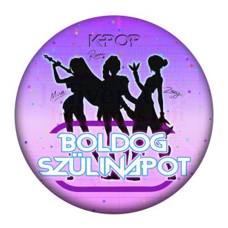   K-POP Demon Hunters – Démonvadászok - Boldog szülinapot kitűző 5,5 cm