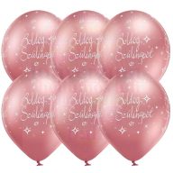 28 cm-es Boldog Születésnapot KRÓM Pink Lufi  darabra