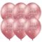 28 cm-es Boldog Születésnapot KRÓM Pink Lufi  darabra