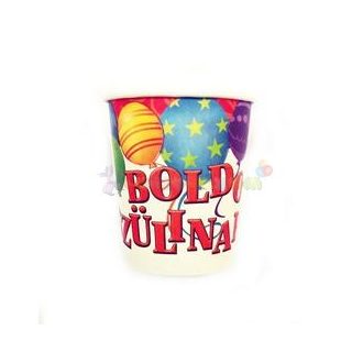   Boldog Szülinapot Léggömbös Parti Pohár - 250 ml, 6 db-os