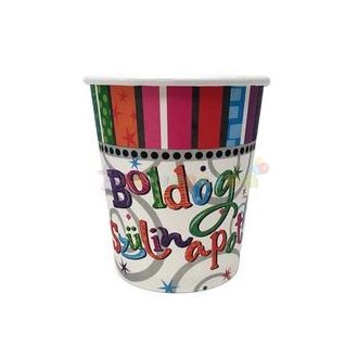 Boldog Szülinapot Radiant Parti Pohár - 250 ml, 6 db-os