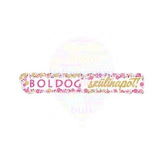   Boldog Szülinapot! Rózsaszín Pasztell Konfettis Banner - 148 cm x 27 cm