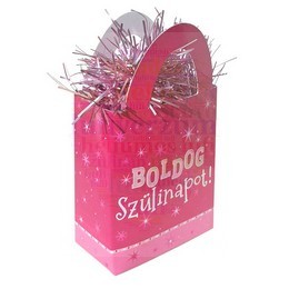 Boldog Szülinapot Rózsaszín Lányos Ajándéktasak Léggömbsúly - 120 gramm