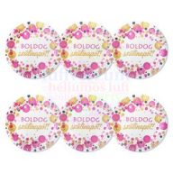   Boldog Szülinapot! Rózsaszín Pasztell Konfettis Parti Tányér, 23 cm, 6 db-os