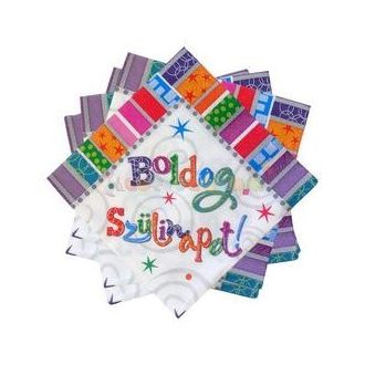   Boldog Szülinapot! Radiant Szalvéta - 33 cm x 33 cm, 20 db-os