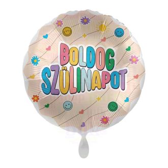 Boldog Szülinapot színes fólia lufi