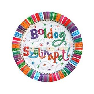 Boldog Szülinapot Radiant Parti Tányér, 23 cm-es, 6 db-os