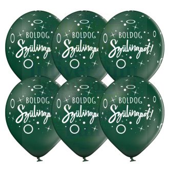 28 cm-es Boldog Születésnapot Zöld színű lufi darabra