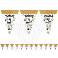   Boldog Új Évet! Elegáns Léggömbös Zászlófüzér - 5 m