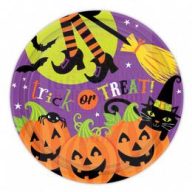 Boszi Parti Tányér Halloween-ra - 23 cm, 8 db-os