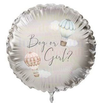 Boy or Girl? Fólia Lufi Babaszületésre 45 cm