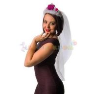 Bride to Be Hosszú Fátylas Tiara Lánybúcsúra