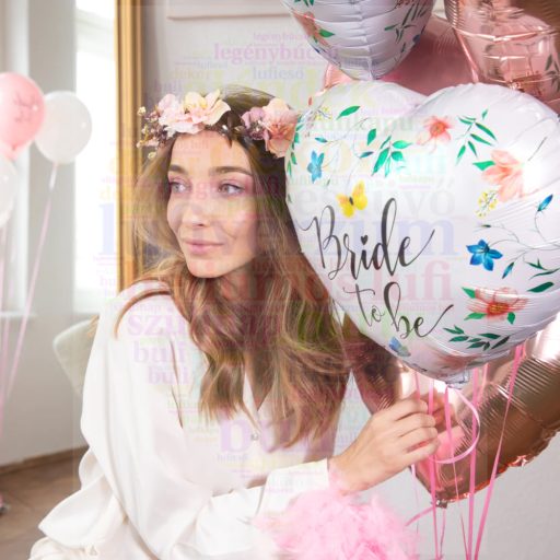 Bride to be Szív Fólia Lufi Lánybúcsúra - 45 cm