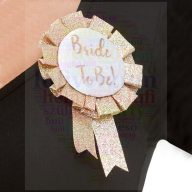   Rosegold Glitteres Bride To Be Rozettás Kitűző Lánybúcsúra