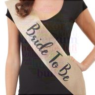   Arany Glitteres Bride To Be Feliratú Vállszalag Lánybúcsúra