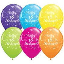 Lufi 28 cm-es gumi - szülinapi szám mintás