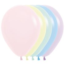 Egyszínű 30 cm-es lufik - Pasztel matt színek