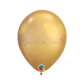 28 cm-es Arany KRÓM hatású Léggömb Darabra