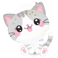 Cirmos Cicás - Kawaii kitty fólia lufi - 60 cm