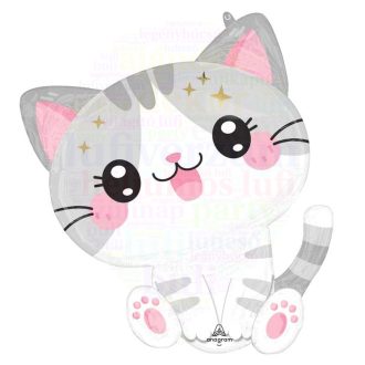 Cirmos Cicás - Kawaii kitty fólia lufi - 60 cm