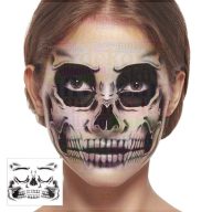 Csontváz Mintás Arc Tetoválás