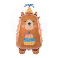 Cuki Maci Tortával Szülinapi Fólia Lufi - 75 cm