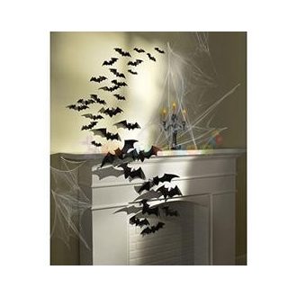 Denevér Karton Dekoráció Halloween-ra - 30 db-os