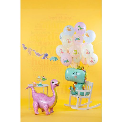 Dinó Mintás Fólia Lufi Babaszületésre 78 cm