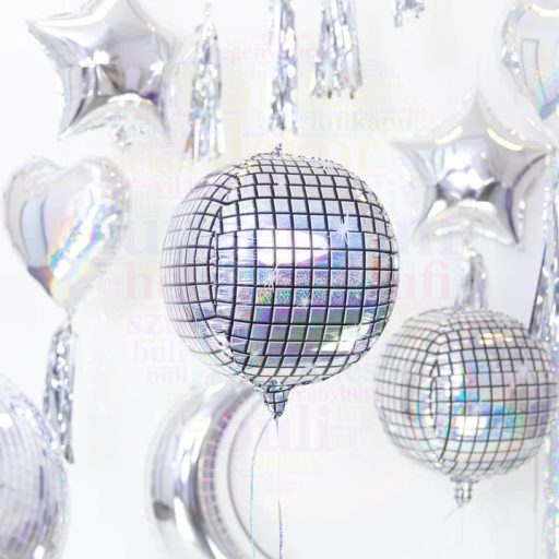 Disco gömb fólia lufi - 55 cm
