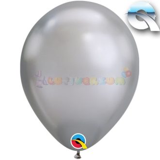 28 cm-es Ezüst KRÓM hatású Léggömb Darabra