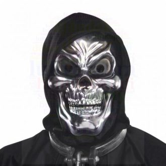 Ezüst koponya maszk Halloweenre