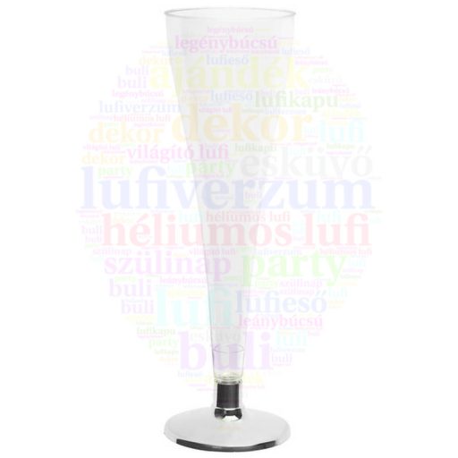 Ezüst Parti Pezsgőspohár - 12 cl-es, 6 db-os