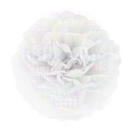 Fehér bolyhos függő pompon dekoráció - 35 cm