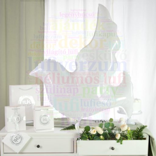Fehér galamb fólia lufi 60 cm