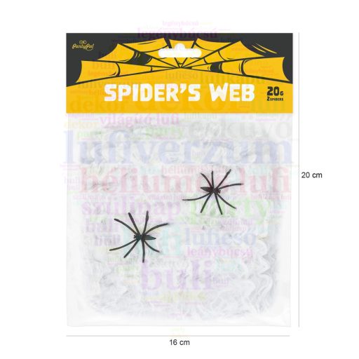 Halloween pókháló, fehér 20g