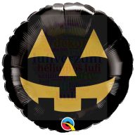 Fekete Arany Tök - Halloween Fólia Lufi, 45 cm