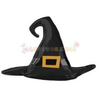   Fekete Boszorkány Kalap Super Shape Fólia Lufi Halloween-ra