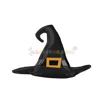   Fekete Boszorkány Kalap Super Shape Fólia Lufi Halloween-ra