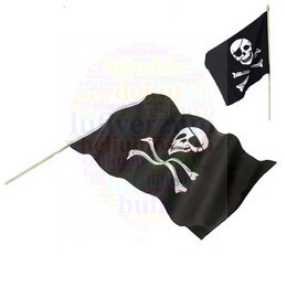 Fekete Koponya Mintás Kalóz Zászló